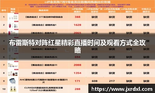 布雷斯特对阵红星精彩直播时间及观看方式全攻略